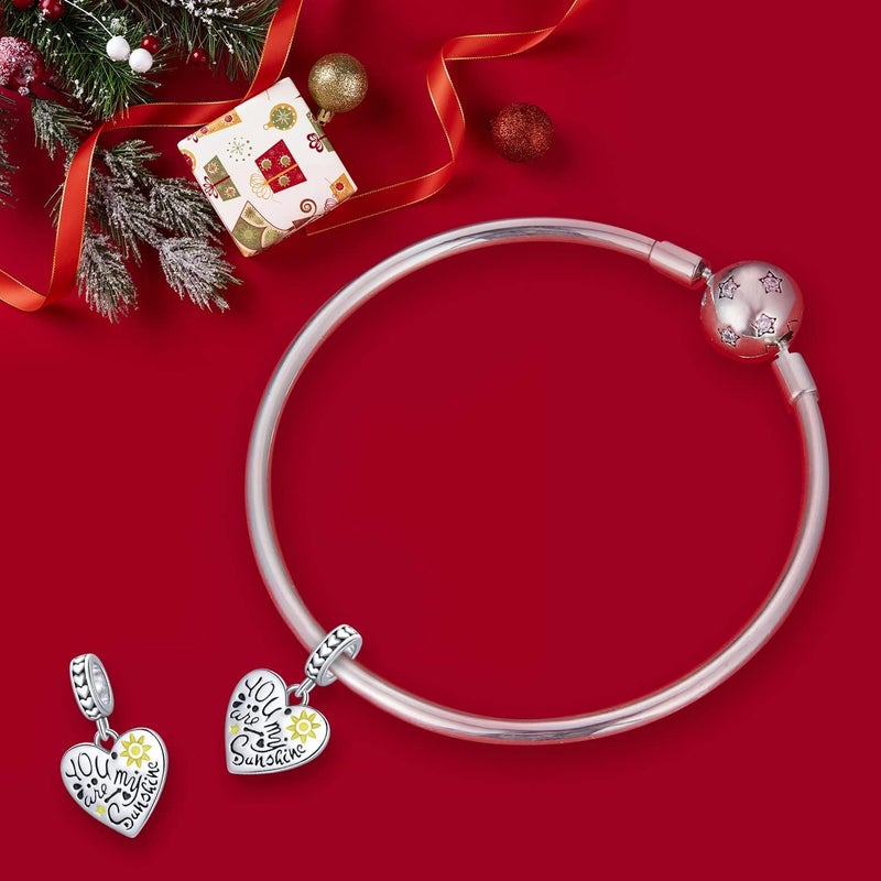 VOROCO Store 925 Sterling Silver Love Heart Charm for Charm Bracelet, Christmas Mother's Day Birthday Perfect Jewelry Gifts for Mom Grandma Daughter Friend Sister - Image 4